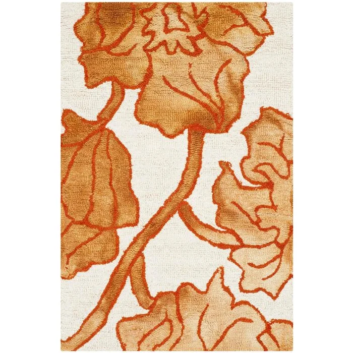 Dip Dye Ivory/Light Grey Large Rectangle Rug