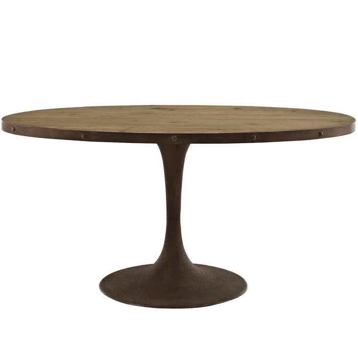 Drive 60″ Oval Wood Top Dining Table in Brown