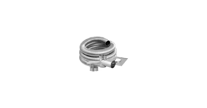 DuraVent 7″ Inner Diameter – DuraFlex SW Flexible Liner Chimney Pipe – Single Wall – 25′ Tee Kit