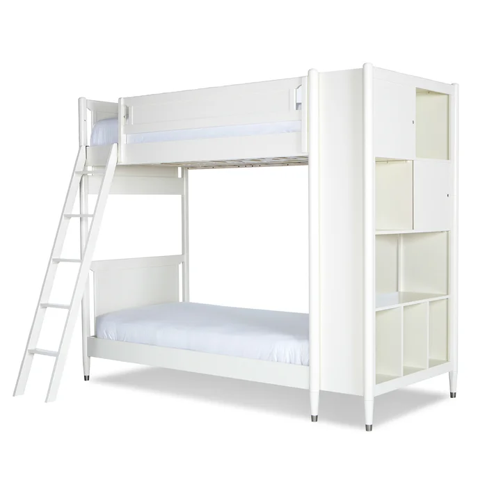 DwellStudio Mid-Century Library Bunk Bed in White