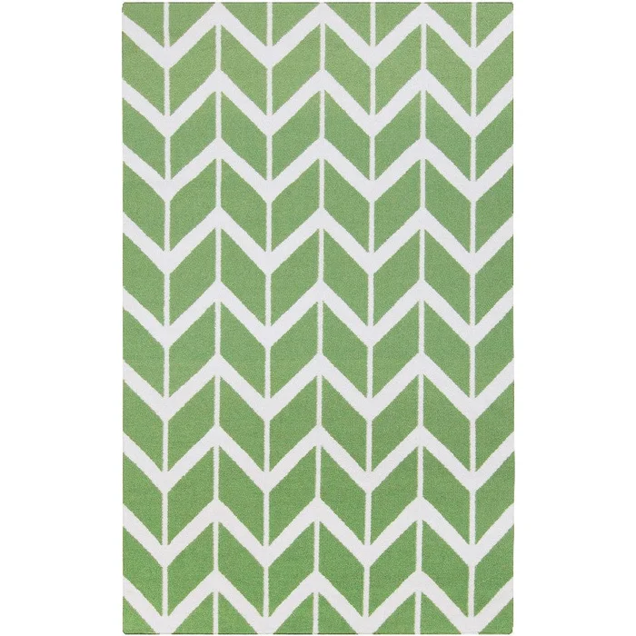 Dyer Modern Green/White Area Rug