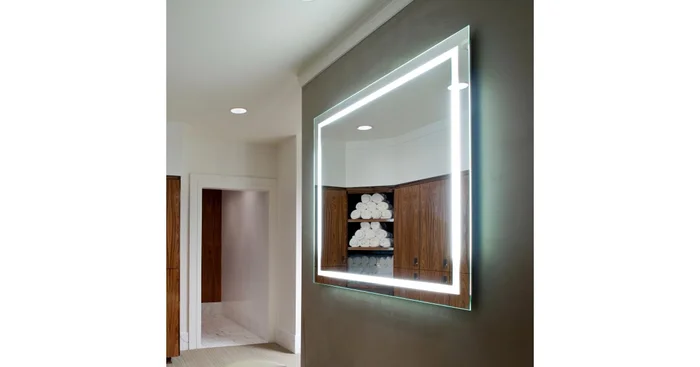 Electric Mirror Integrity with Ava 42″ W x 36″ H Rectangular Frameless Bathroom Wall Mirror with Light