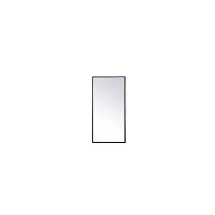 Elegant Decor Metal frame rectangle mirror 14×28 inch in black