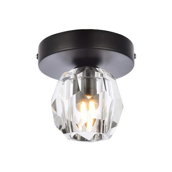 Elegant Lighting Eren 1 light black flush mount