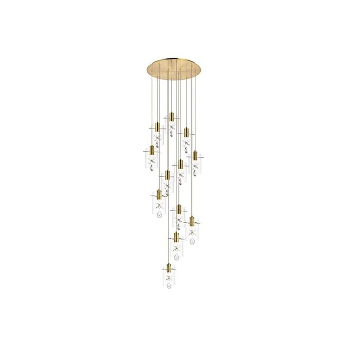 Elegant Lighting Hana 12 lights Gold Pendant