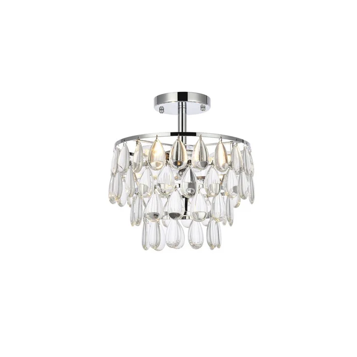 Elegant Lighting Mila 12 inch flush mount in chrome