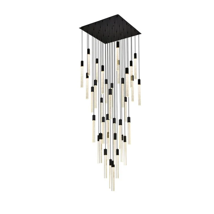 Elegant Lighting Weston 36 lights pendant in black