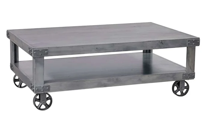 Emery Park – Industrial Cocktail Table in Smokey Grey Finish – DN910-GRY