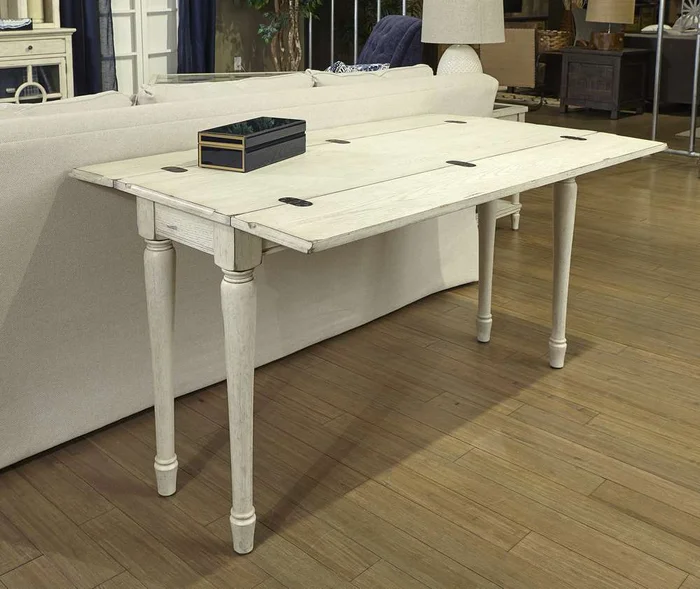 Emery Park – Radius Sofa Table in Alabaster Finish – I233-9151
