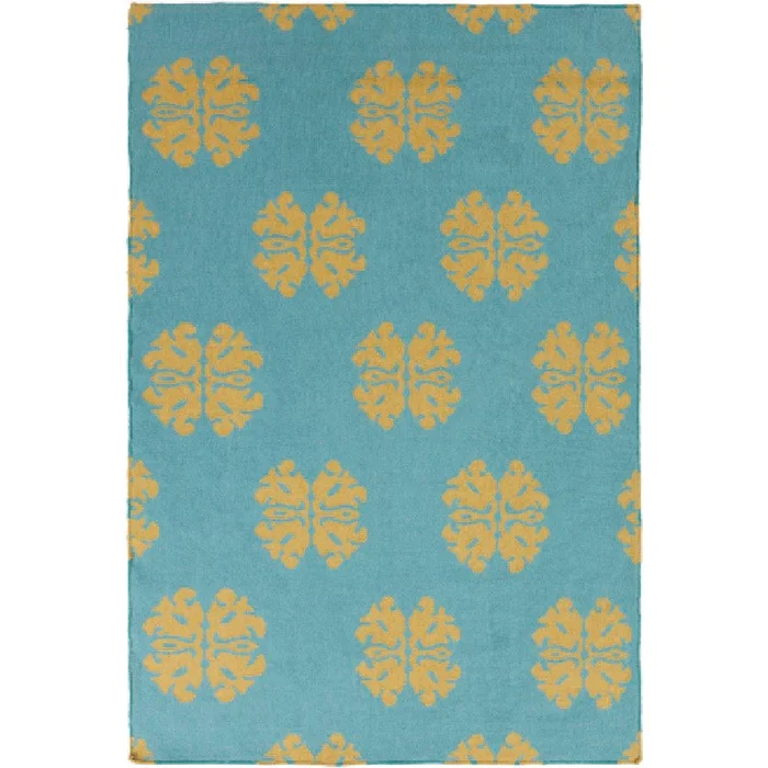 Emmonak Global Teal Area Rug