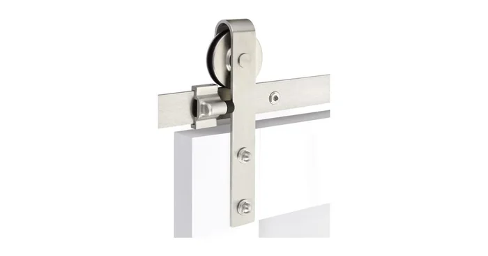 Emtek Classic 120 Inch Face Mount Barn Door Hardware Set – Includes Track, Hangers, and Matching Hardware