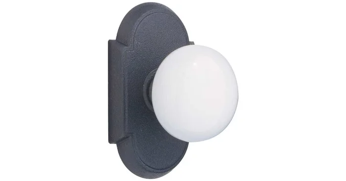 Emtek Ivory Madison Wrought Steel Passage Knobset