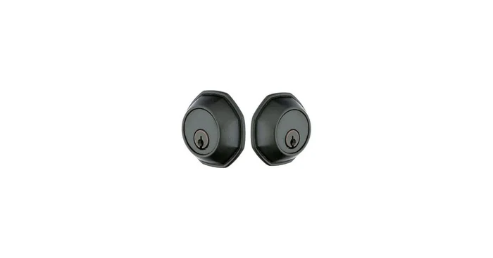 Emtek Octagon Style Tuscany Bronze Double Cylinder Deadbolt
