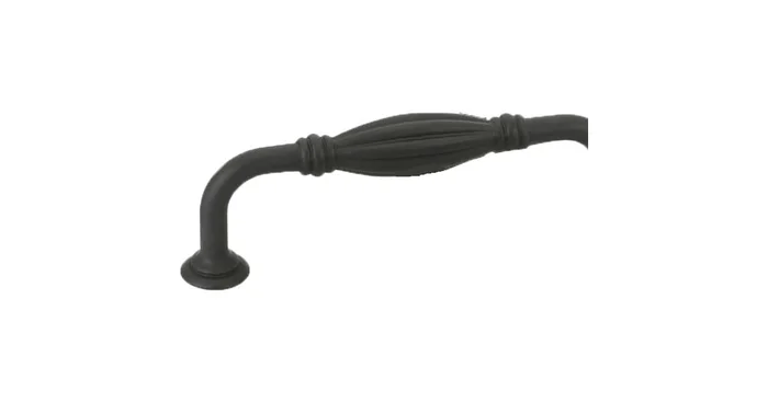 Emtek Tuscany Fluted 8 Inch Center to Center Handle Cabinet Pull from the Tuscany Bronze Collection
