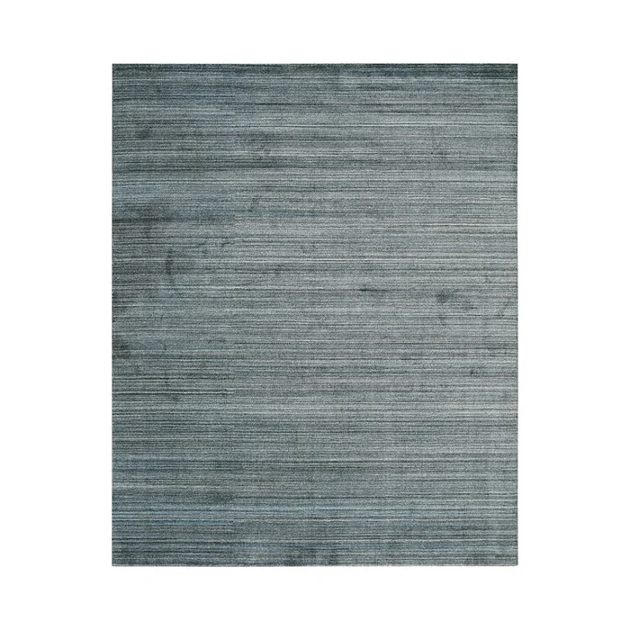 EORC Blue Handloomed Wool Contemporary Super Grass Rug, 10′ x 14′