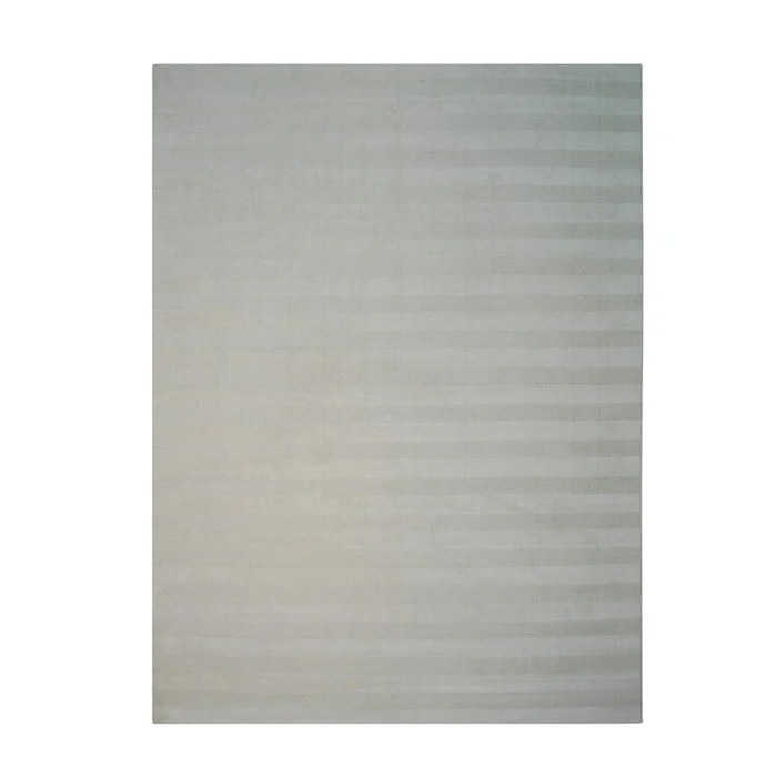 EORC FM12BWT6X9 Hand-Knotted Wool Loop and Pile White Hand-Knotted Rug, 6′ x 9′, White Area Rug