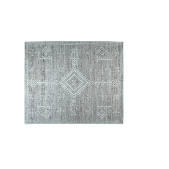 EORC MR697GY8X10 Hand-Knotted Wool Oushak Rug, 8′ x 10′, Gray Area Rug