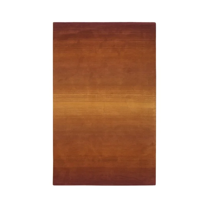 EORC Orange Handmade Wool Transitional Horizon Rug, 5′ x 8′