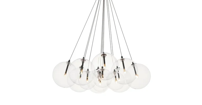 ET2 Burst 12 Light 27″ Wide LED Pendant with Clear Shades