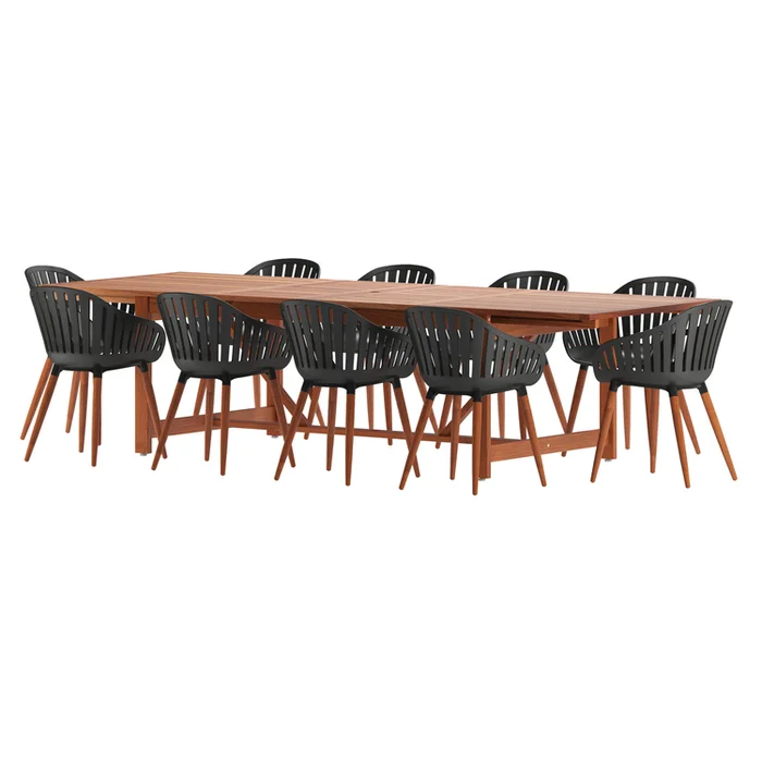 Eucalyptus Patio Dining Set – Durable Weather-Resistant Chairs and Table
