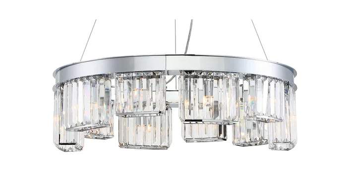 Eurofase Lighting Lumino 10 Light 26″ Wide Crystal Drum Chandelier