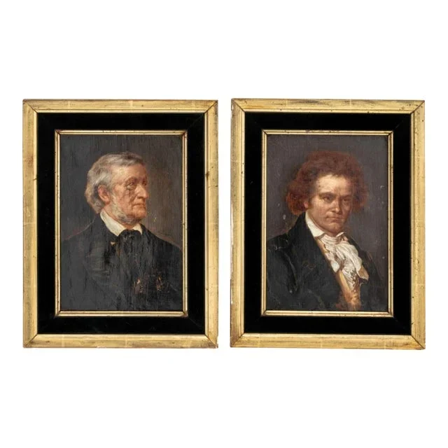European School Composer Portraits Oil, 2