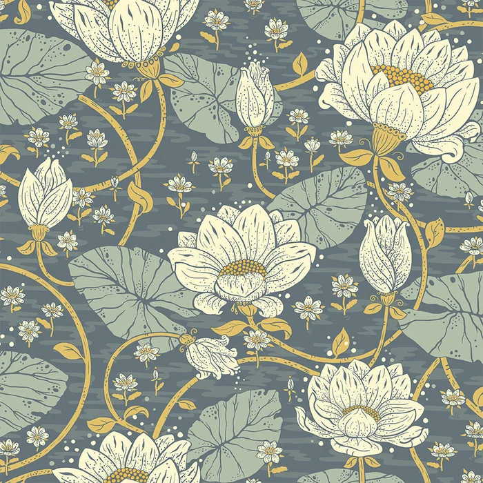 Eva Wallpaper – Blue