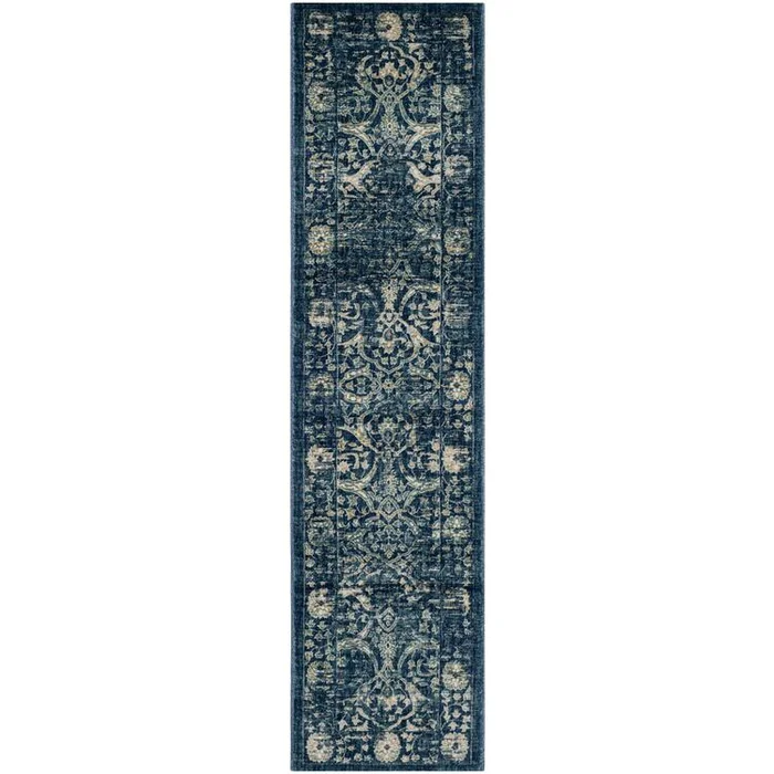 Evoke Navy/Beige Small Rectangle Rug