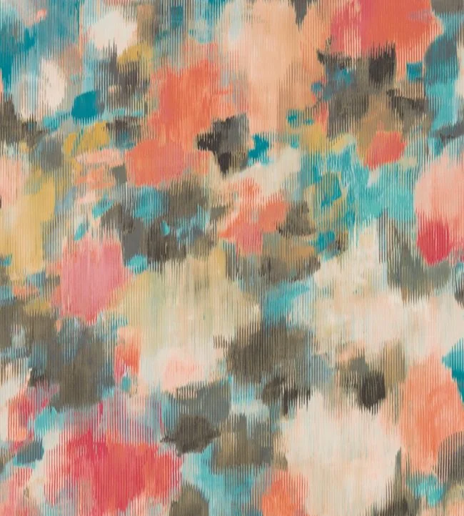 Exuberance Wallpaper – Coral/Turquoise – HSTO111476 – Harlequin