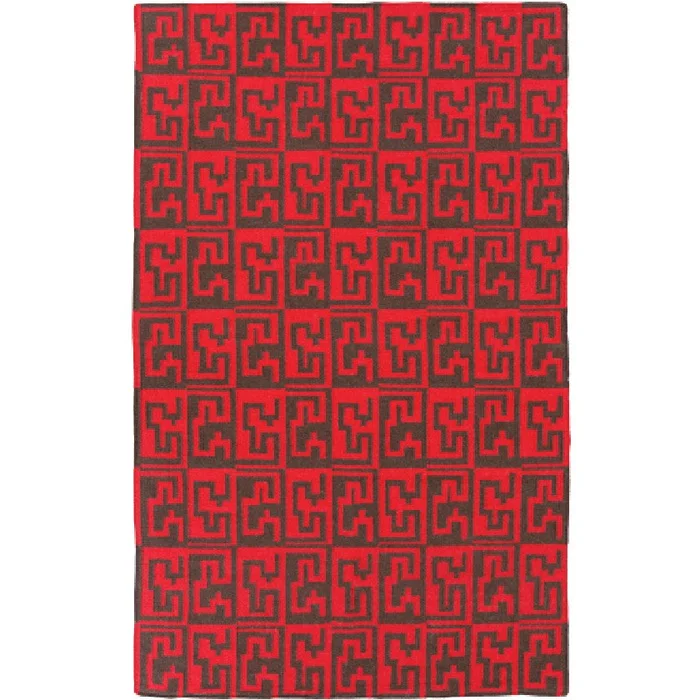 Fairhope Modern Red/Black Area Rug