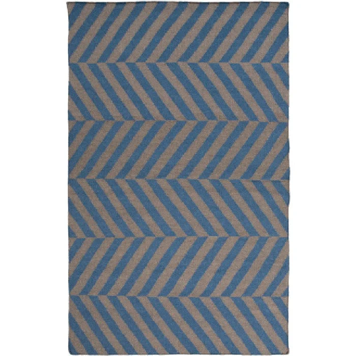 Faunsdale Modern Teal/Charcoal Area Rug