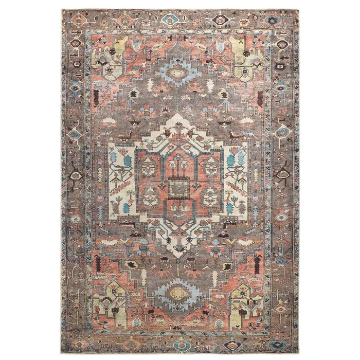 Feizy Percy 39AJF Rug in Pink / Gray