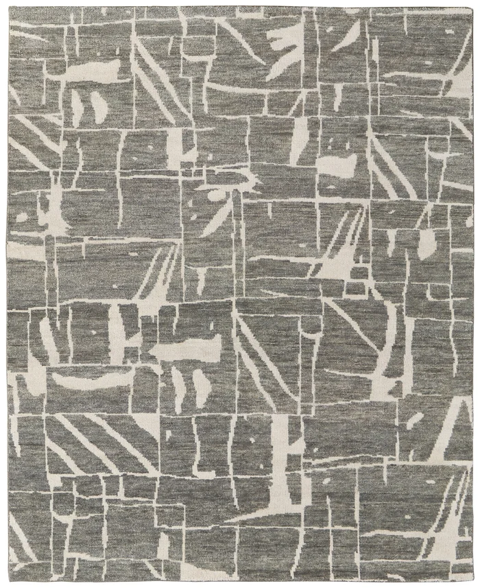 Feizy Sutton T6003 Rug in Pewter/Green