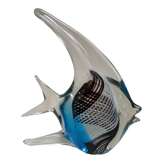 Figurative Art Glass Angel Fish
