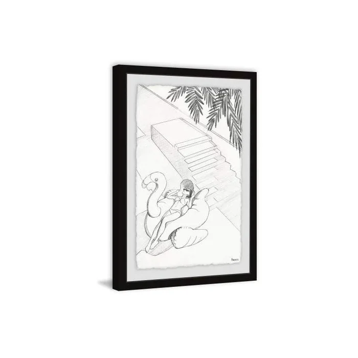 Flamingo Float Vibrant Colorful Beach Artwork Wall Decor Print – Marmont Hill