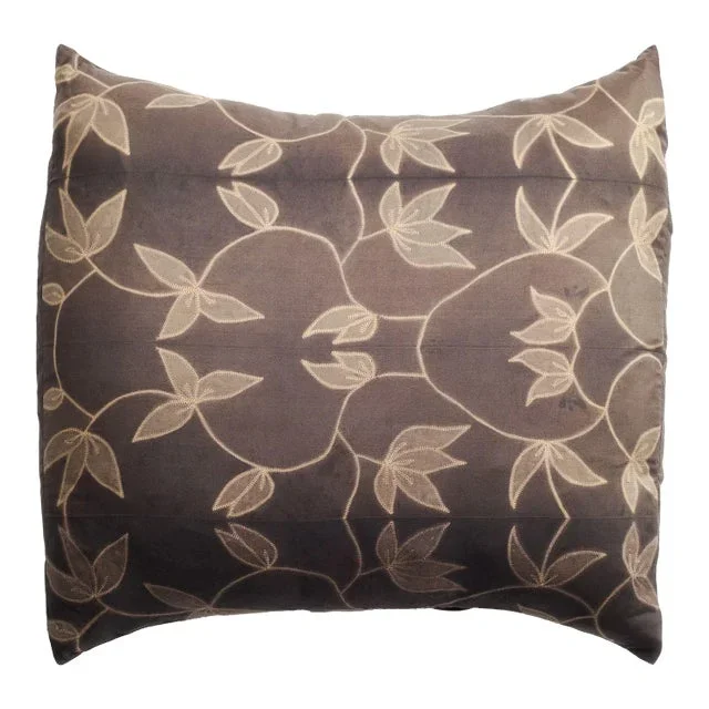 Folio Floral Pattern Black Silk Pillow