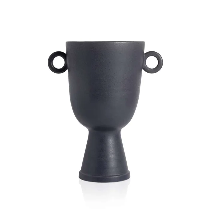 Four Hands – Anillo Wide Vase – Matte Black – 231773-001