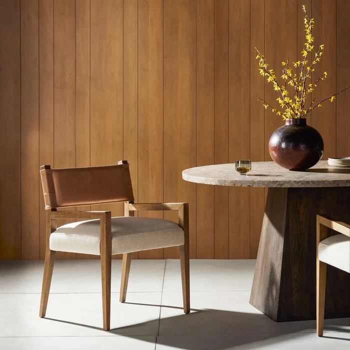 Four Hands – Berman – Ferris Dining Armchair-Winchester Beige – 236325-002