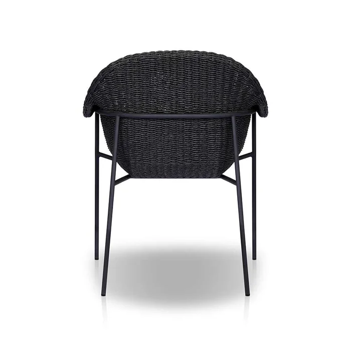 Four Hands – Grass Roots – Suerte Outdoor Dining Chair – Arashi Ink – 239134-006