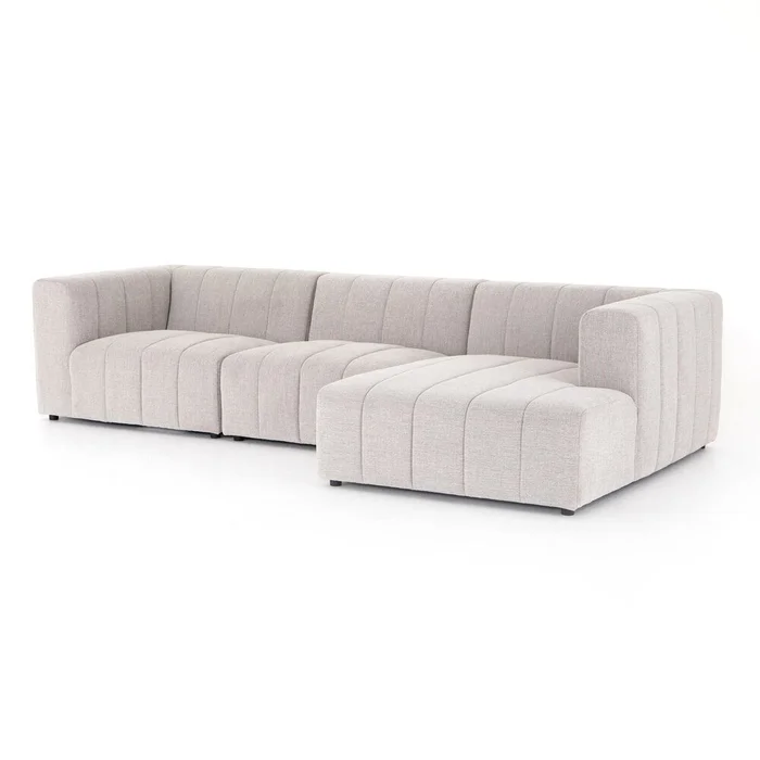 Four Hands – Grayson – Langham Channeled 3-Piece Sectional – Napa Sandstone – 225832-001