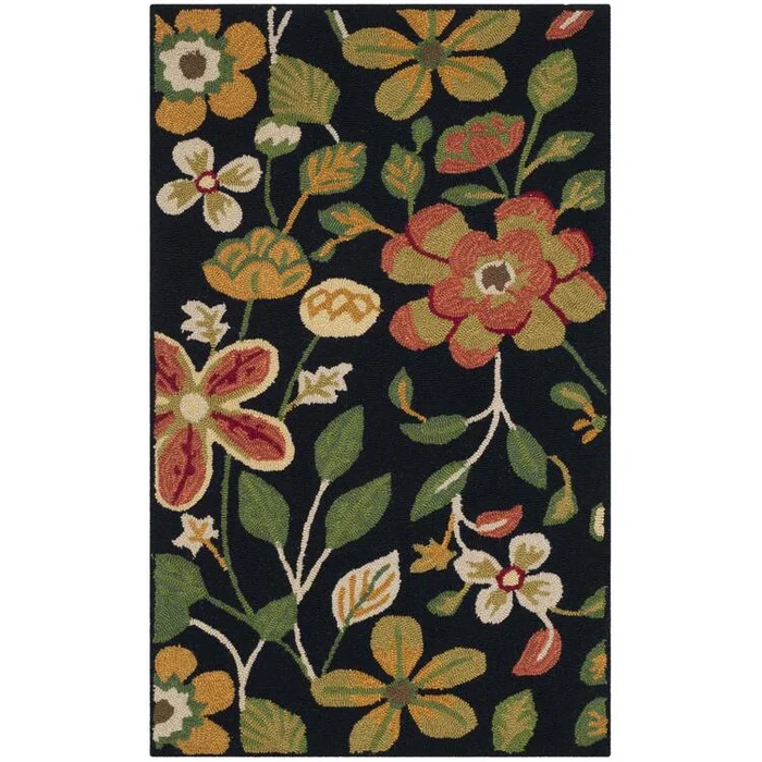 Four Seasons Black/Multi Small Rectangle Rug