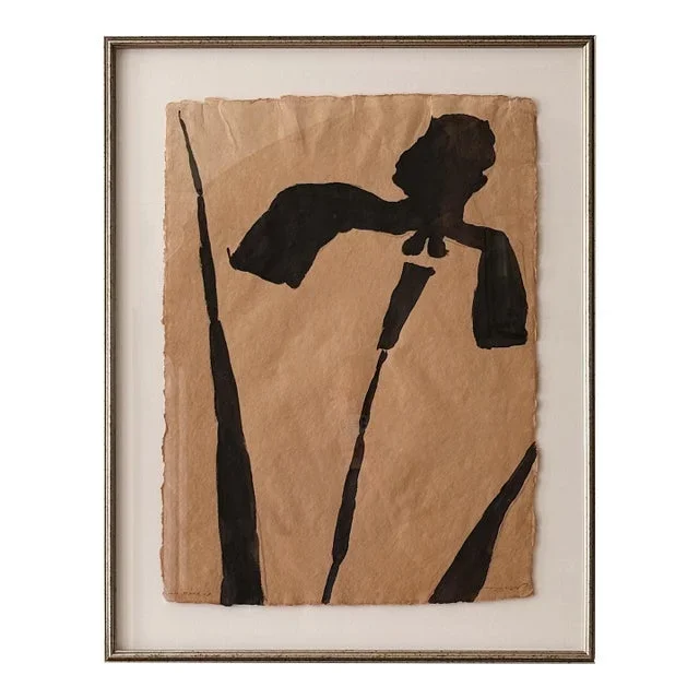 Framed Grande Fleur Noir, 01 by Josh Young