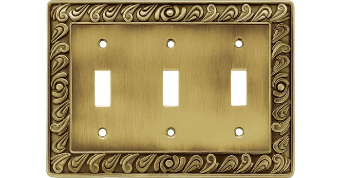 Franklin Brass Paisley Series Triple Wall Plate