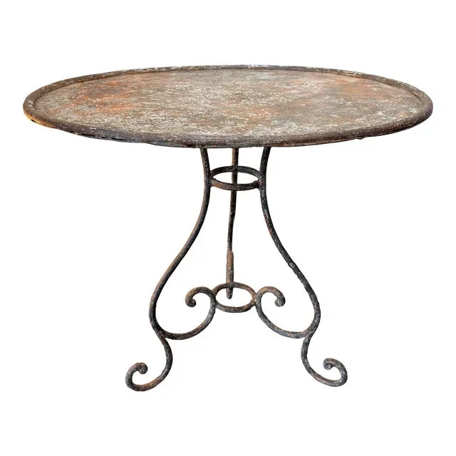 French 19th Century Round Iron Table