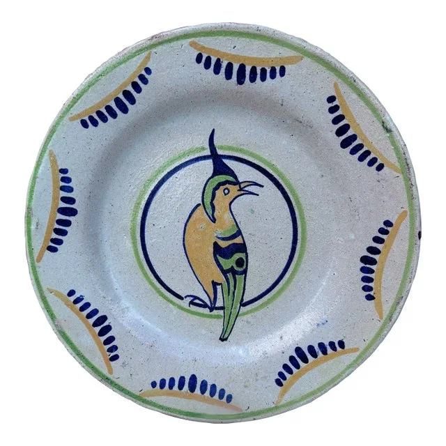 French Art Deco Parrot Plate Primavera
