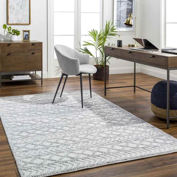 Genagra Global Ivory/Light Gray Area Rug