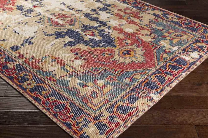 Germain Traditional Rust/Beige Area Rug