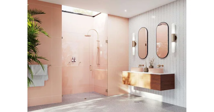 Glass Warehouse Illume 78″ High x 57″ Wide Hinged Frameless Shower Door with Clear Glass