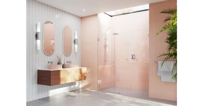 Glass Warehouse Illume 78″ High x 77-3/4″ Wide Hinged Frameless Shower Door with Clear Glass