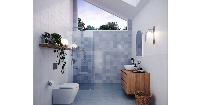 Glass Warehouse Vela 78″ High x 30″ Wide Shower Screen Frameless Shower Door with Clear Glass